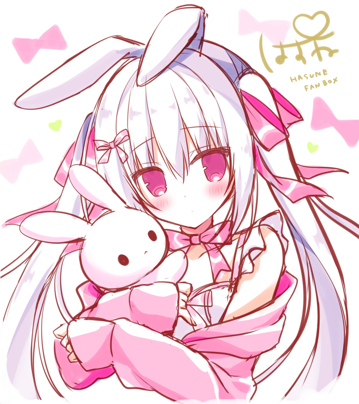 hasune animal ears bunny ears sketch | #670012 | yande.re